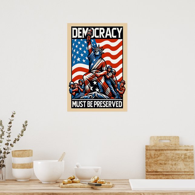 No Kings Save Democracy Poster (Cuisine)