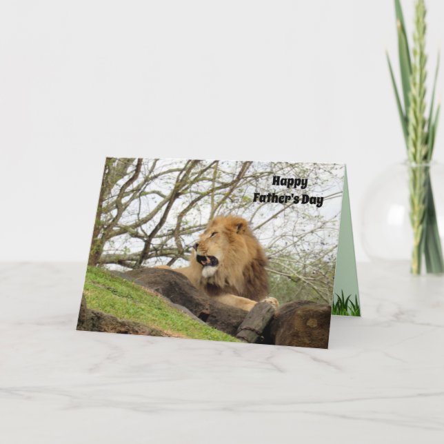 No Lion, tu es le meilleur papa - carte Fête des p (Devant)