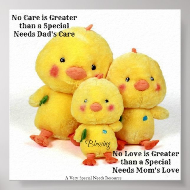 No Love/No Care is Great Special Needs Poster (Devant)