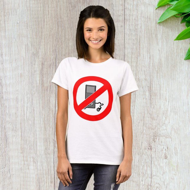 No Music Symbol Womens T-Shirt (Créateur téléchargé)