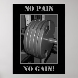 NO PAIN NO GAIN! Poster de l'exercice d'haltérophi