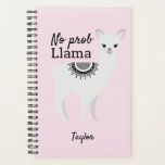 No Prob Llama jolie illustration en lama rose<br><div class="desc">Personnalisez ce planificateur avec mon illustration en lama gris "No Prom Llama". Illustrant avec mes enfants ces animaux amusants ont été une activité chère. Je suis si heureux que nous puissions partager ces dessins avec vous. Ce planificateur est sur un arrière - plan rose. Sélectionnez parmi d'autres options de couleur....</div>