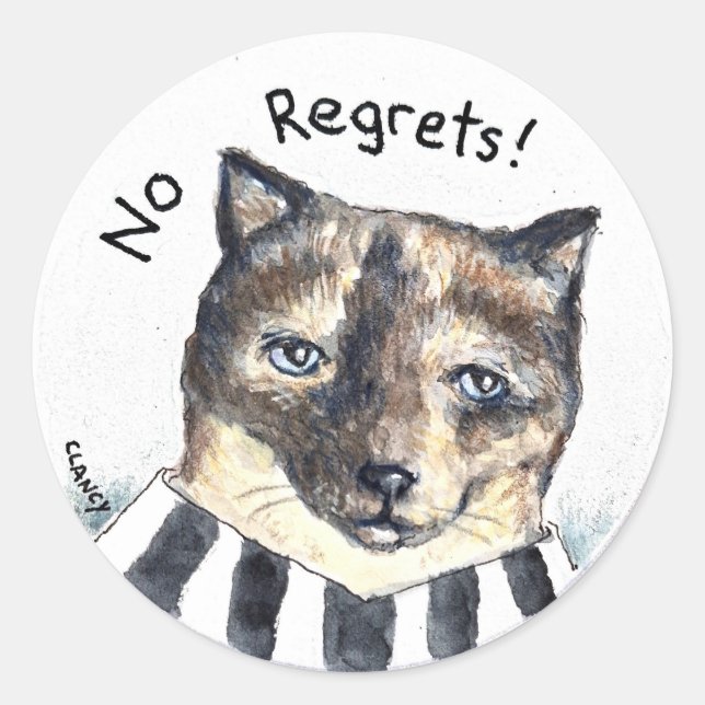 No Regrets sticker (Devant)