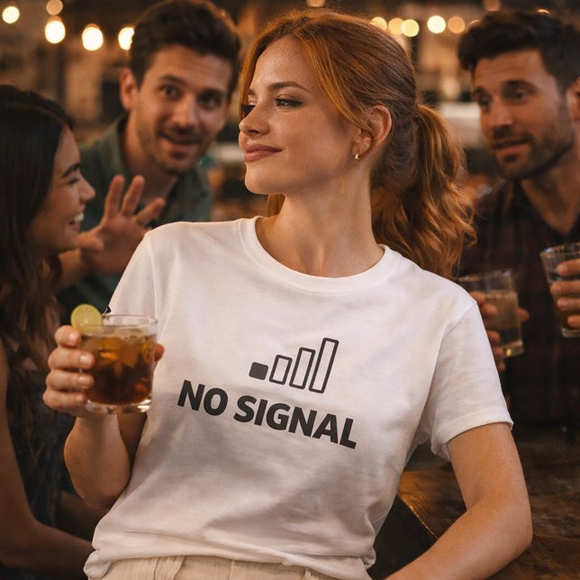 No Signal Minimal Tech Humor T-Shirt (Créateur téléchargé)