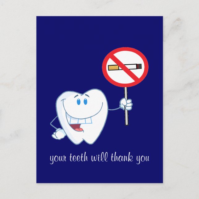 No Smoking - Vos Dents Seront Merci Carte Postale (Devant)