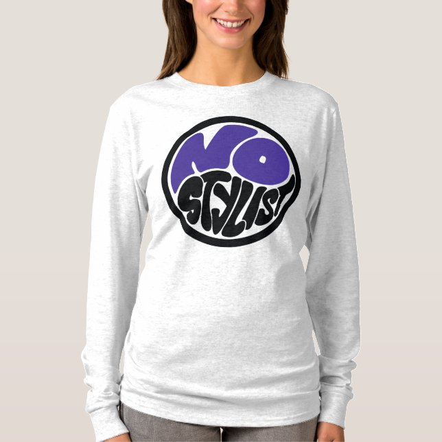 NO STYLIST double purp emblem long sleeve T-Shirt (Devant)