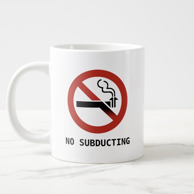 No Subducting Logo Jumbo Mug (Gauche)