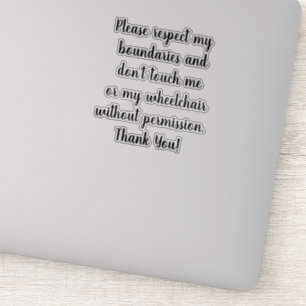 No Touch autocollant fauteuil roulant clair