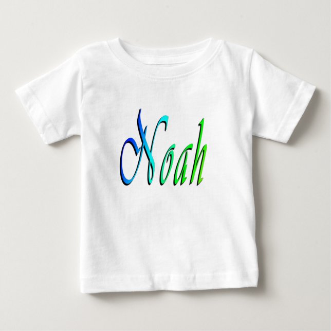 Noah, Nom, Logo, T-shirt blanc pour bébé (Devant)