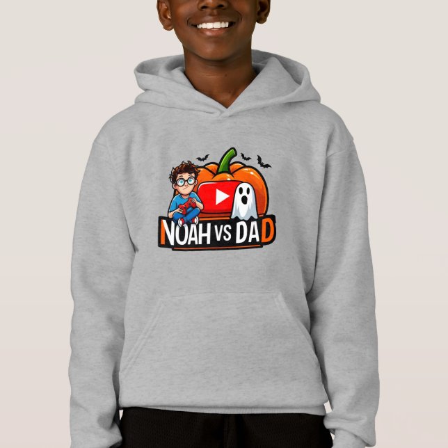 Noah Vs Dad Sweatshirt de repoussage pour enfants (Devant)