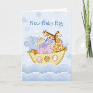 Noah's Ark Nouvelle carte bébé garçon