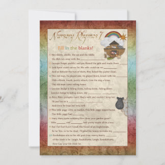 Noah's Ark Nursery Rhyme Jeux Baby shower