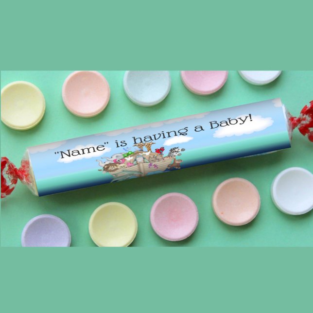 Noah's Ark Smartie Candy Wrapper Favor Étiquette (Noahs Ark Baby Shower Smartie Candy Wrapper Labels Party Favors)
