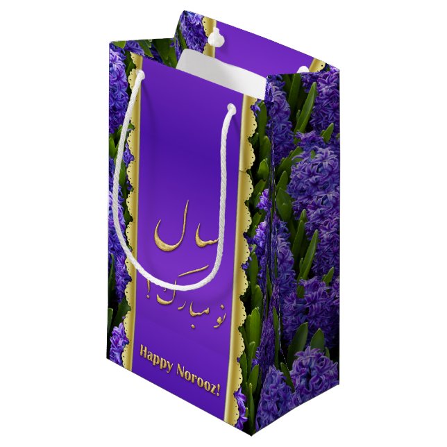 Noble Happy Norooz Hyacinths - Petit sac cadeau (Devant Angle)