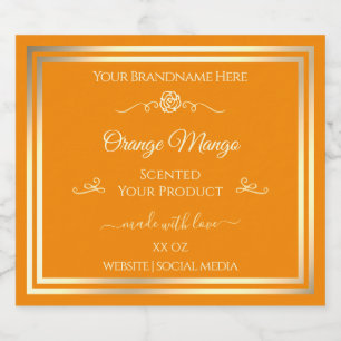 Noble Orange Étiquette de produit Gold Frame Rose