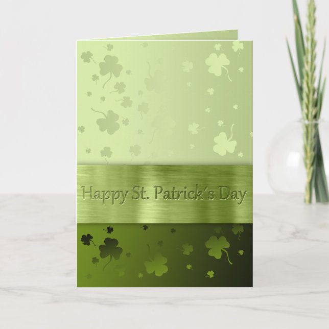 Noble St. Patrick's Day Shamrocks - Carte de voeux (Devant)