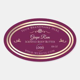 Noble Vin Rouge Produit Étiquette Gold Frame avec