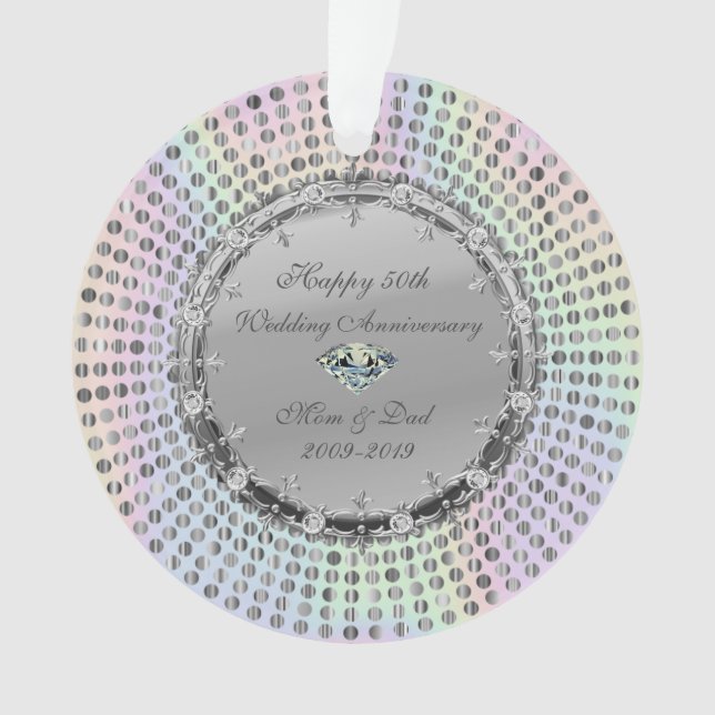 Noces d'argent Diamants Pointillés 50e Anniversair (devant)