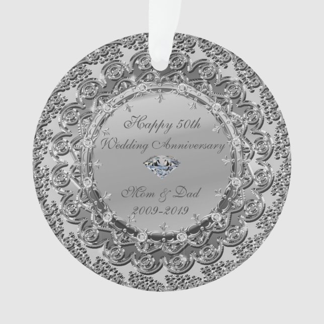 Noces de diamant - 50 ans de mariage - Fleurs arge (devant)