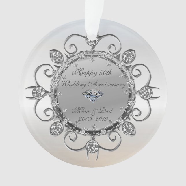 Noces de diamant 50e anniversaire de mariage éléga (devant)