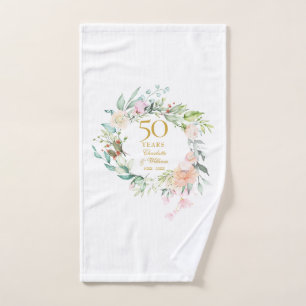 Noces d'or 50 ans de mariage aquarelle florale