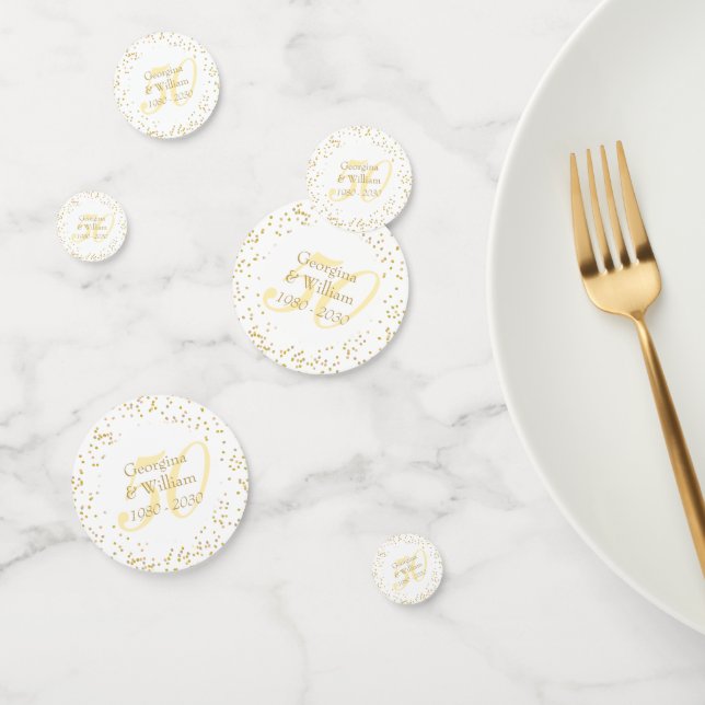Noces d'or Poussière de Confettis Dorés (Groupe)
