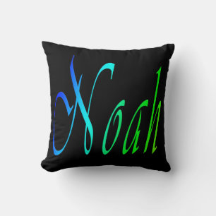 Noé, Nom, Logo, Coussin à Thon Noir