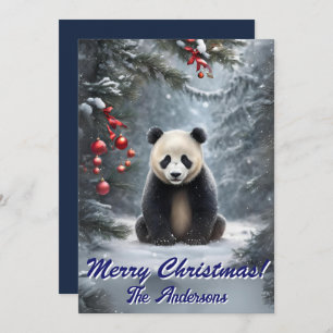 Noël 2 panda, Joyeuses fêtes, Carte de Noël