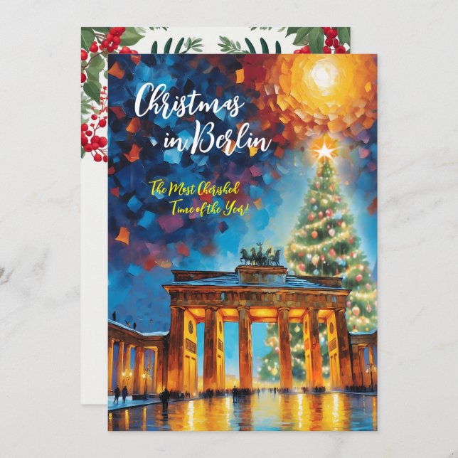 Noël à Berlin Carte d'invitation (Devant / Derrière)