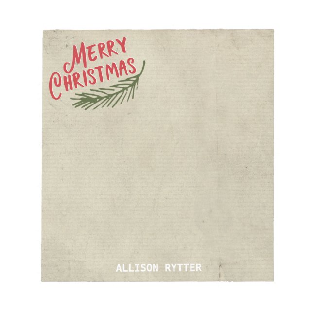 Noël à feuillage persistant | Bloc-notes (Devant)