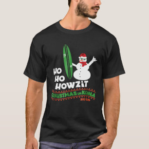 Noël à Hawaii Tshirt Howzit Surf Dude Snowma