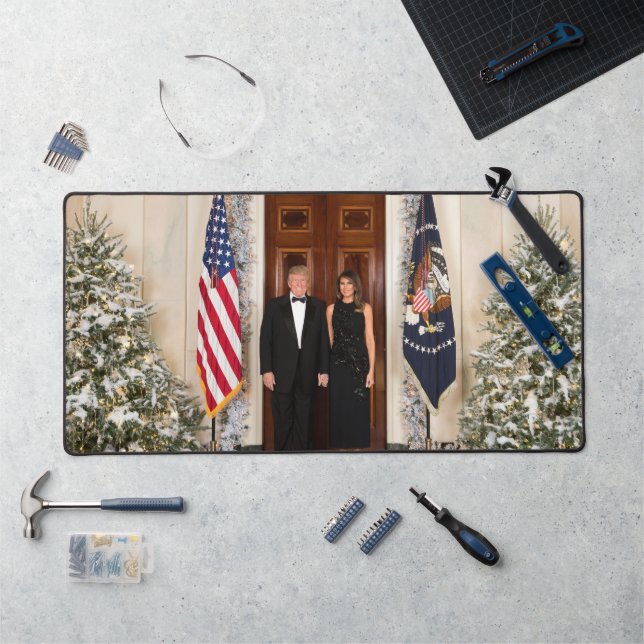 Noël à la Maison Blanche Donald Trump & Melania (Poste de travail)
