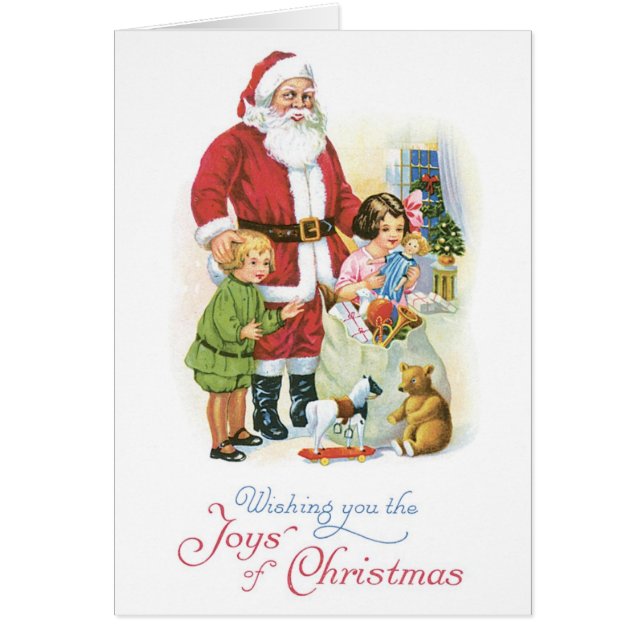 Noël à l'ancienne, Père Noël avec enfants (Devant)