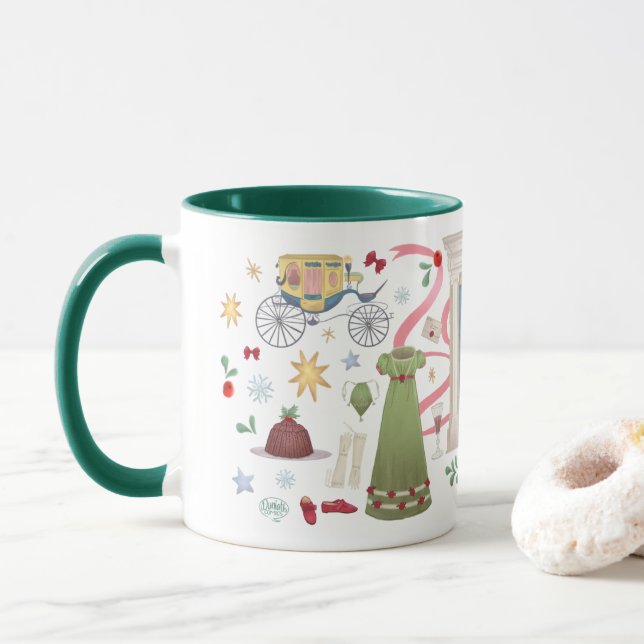 Noël à Randalls Mug (Hunter Green) (Avec donut)