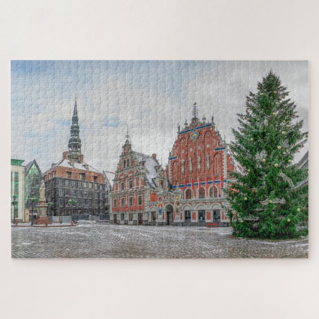 Noël à Riga Lettonie Jigsaw Puzzle (Horizontal)