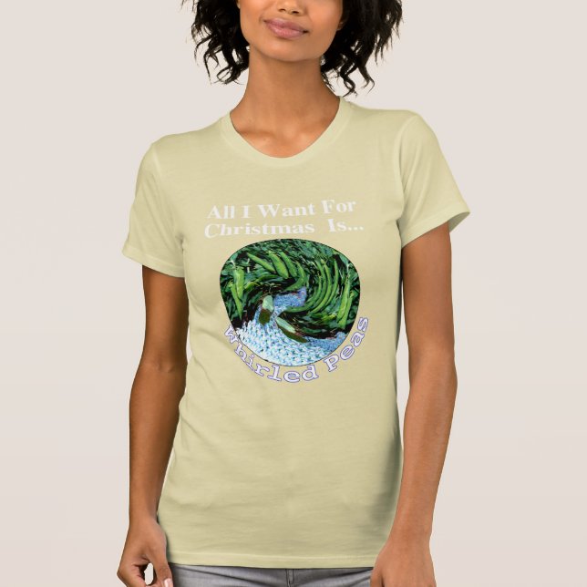 Noël a tourbillonné le T-shirt de pois (Devant)