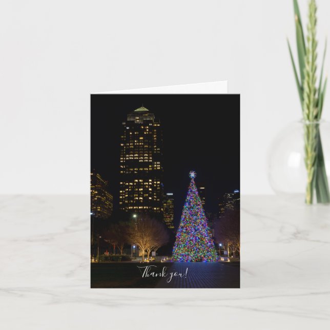 Noël À Warren Park Carte de remerciements Nuit (Devant)
