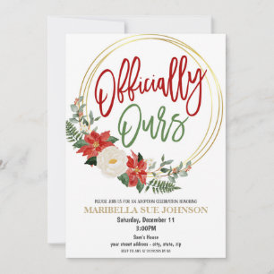 Noël Adoption Fête Invitation