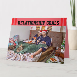 NOËL AMOUREUX DES CHATS PIZZA COUPLE CARTES DE SAL