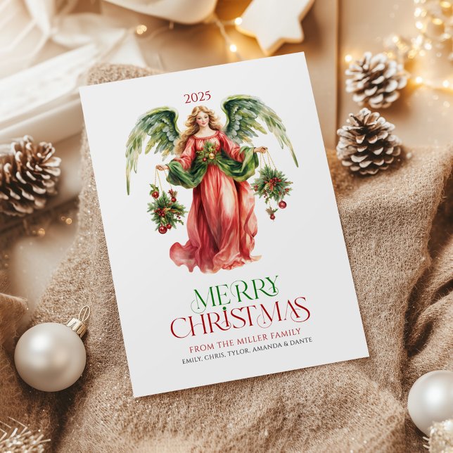 Noël Ange Typographie Carte de voeux de Noël (Créateur téléchargé)
