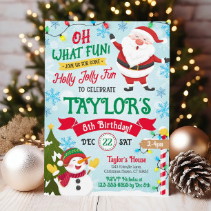 Noël Anniversaire Invitation enfants