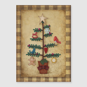 Noël Arbre d'art populaire et ornements de feutr