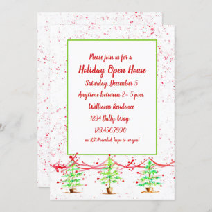 Noël Arbre de Noël Open House Invitation