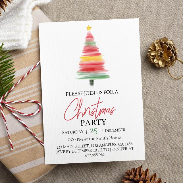 Noël Arbre fête Invitation Anniversaire (Créateur téléchargé)