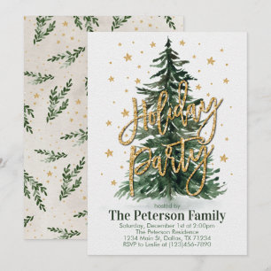 Noël Arbre Fête Invitation Invitation