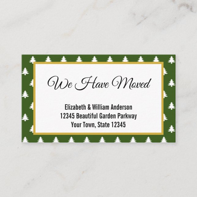 Noël Arbre Motif Faire-part de déménagement (Devant)