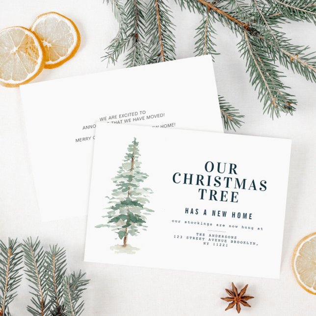 Noël arbre vacances déménagement faire-part (Créateur téléchargé)