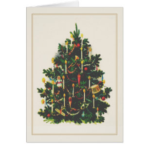 Noël Arbre Vintage Gold Frontière