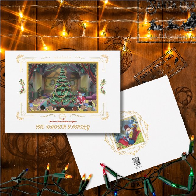 Noël arrive mais une fois par an Carte de vacances (Créateur téléchargé)