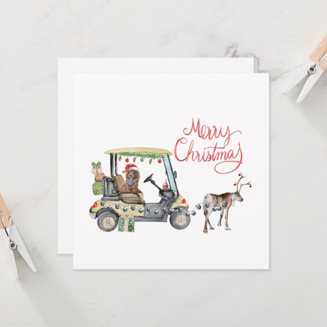 Noël au panier de golf (Devant/Arrière en situation)